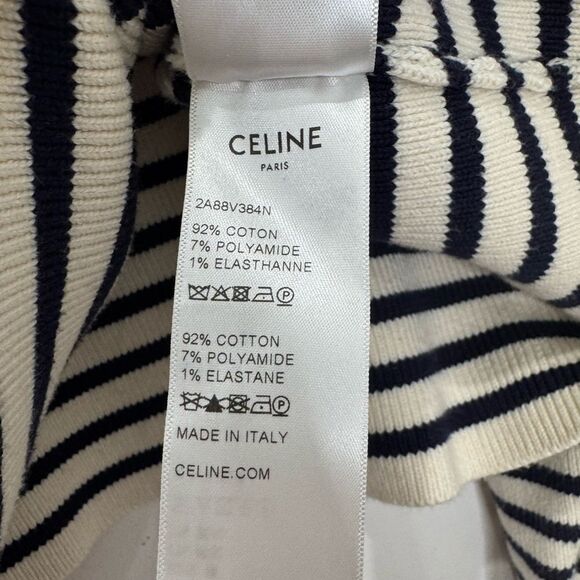 RARE! CELINE CROPPED SWEATER in Blue stripes - Picture 10 of 10